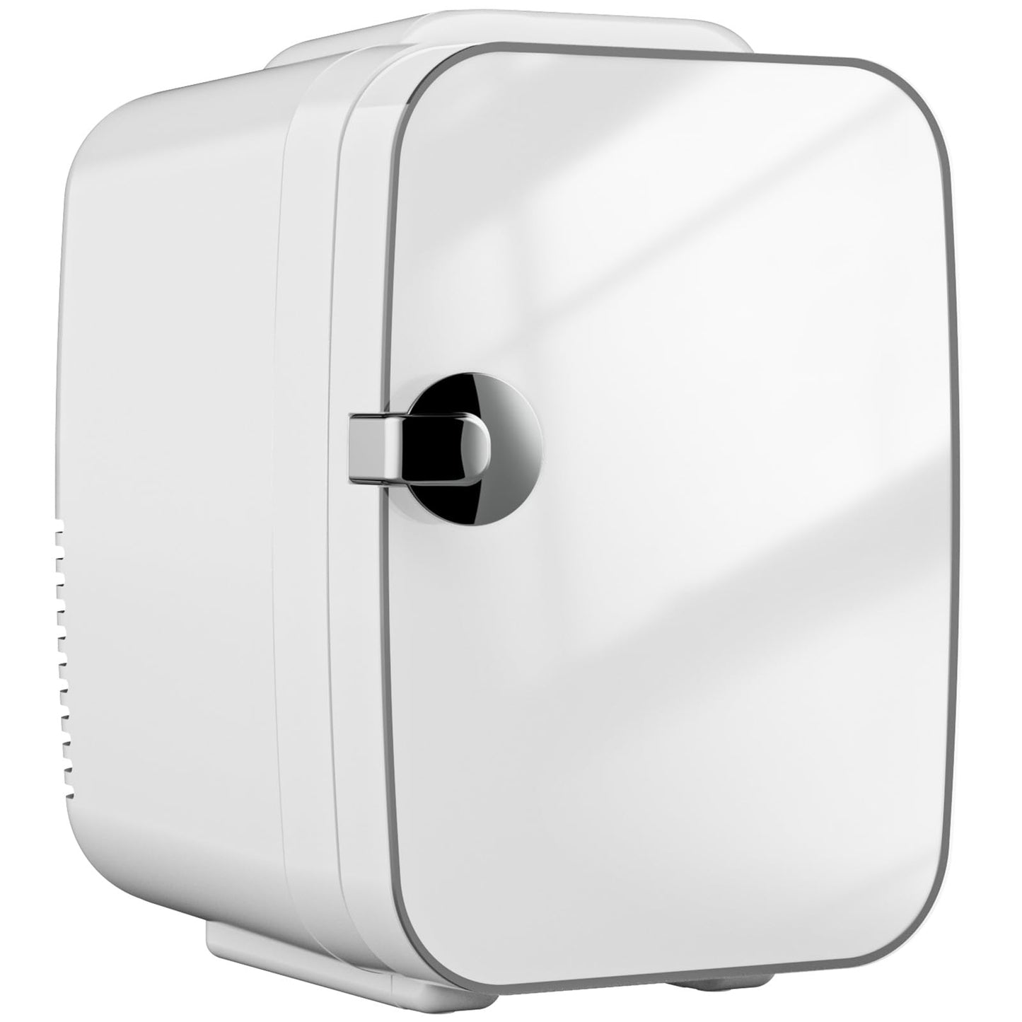 Sweetcrispy Mini Fridge, Portable Small Refrigerator 4L/6 Can Cooler & Warmer Compact Fridges for SkinCare, Food and Drinks, Bedroom, Dorm, Car, Office, White