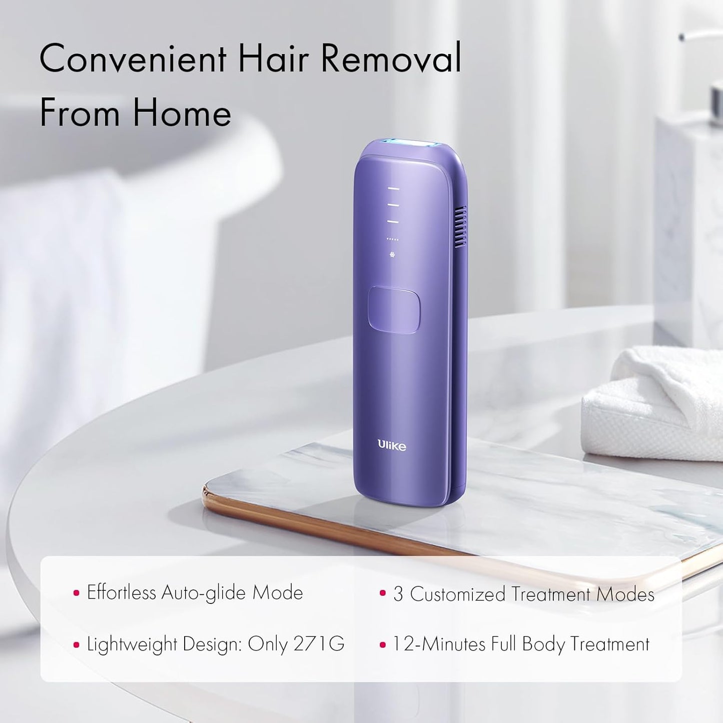 Ulike Laser Hair Removal for Women and Men, Air 3 Ice-Cooling IPL Device Hair Removal for Nearly Painless & Long-Lasting Results, 3 Modes & Auto Flashing for Fast Full Body Hair Removal from Home