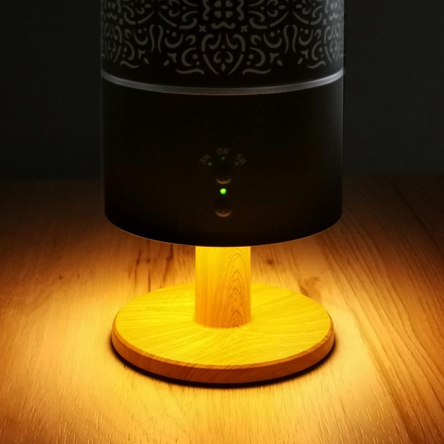 Earnest Living Essential Oil Diffuser Classic Lamp Diffuser 260ml Timers Night Lights and Auto Off Function Home Office Humidifier Aromatherapy Diffusers for Essential Oils Black
