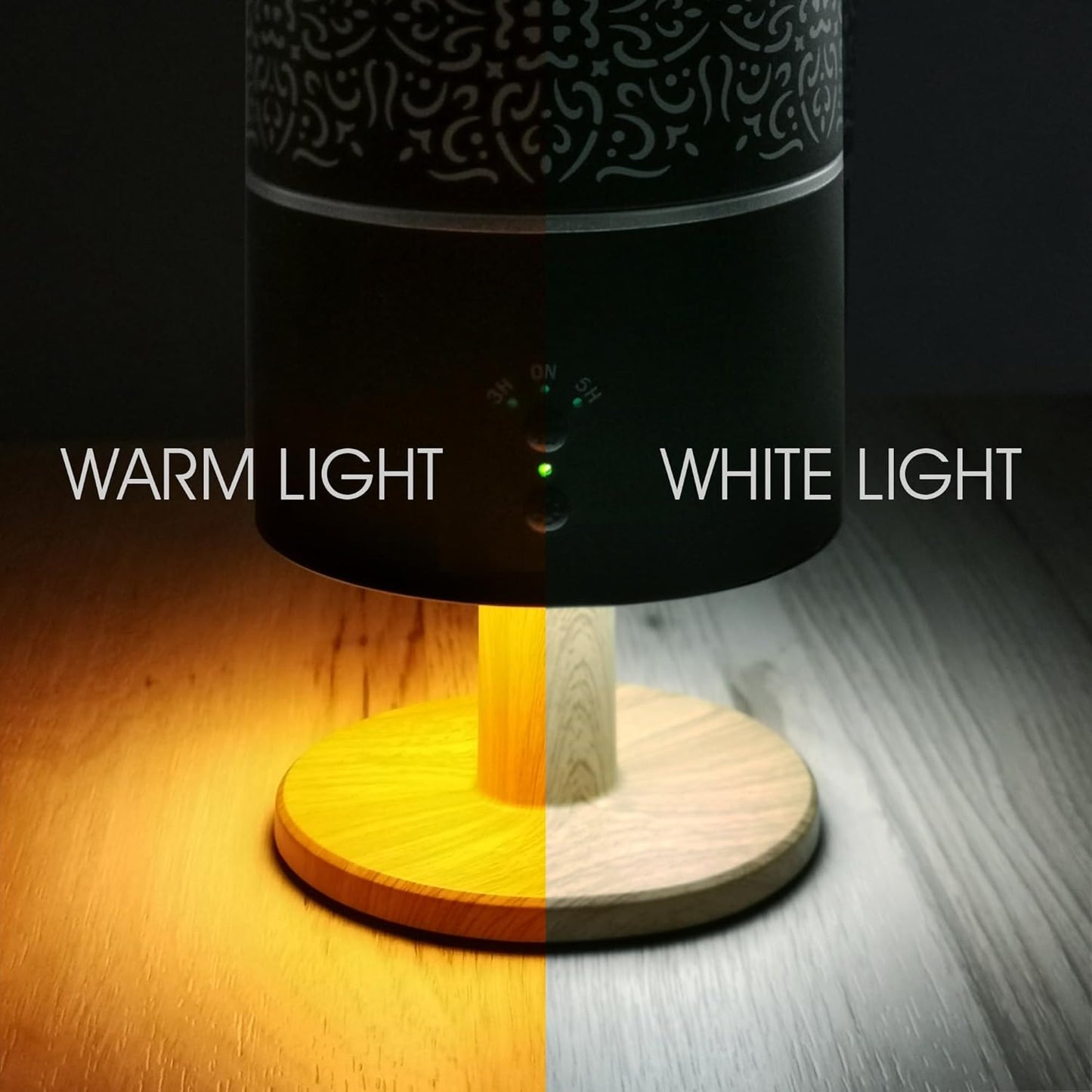 Earnest Living Essential Oil Diffuser Classic Lamp Diffuser 260ml Timers Night Lights and Auto Off Function Home Office Humidifier Aromatherapy Diffusers for Essential Oils Black
