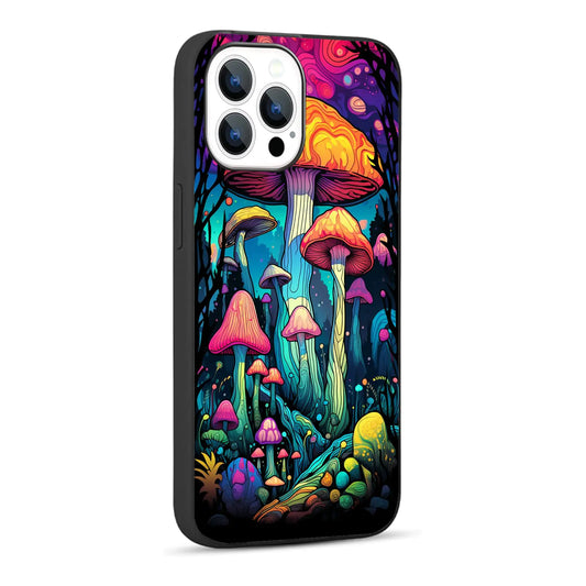 HUIYUEKUAI Compatible with iPhone 16 Pro Case Magic Hippie Colorful Mushroom iPhone Case Protection Shockproof TPU Case Cover for Men & Women Cases